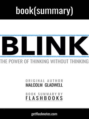 cover image of Blink by by Malcolm Gladwell